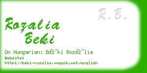 rozalia beki business card